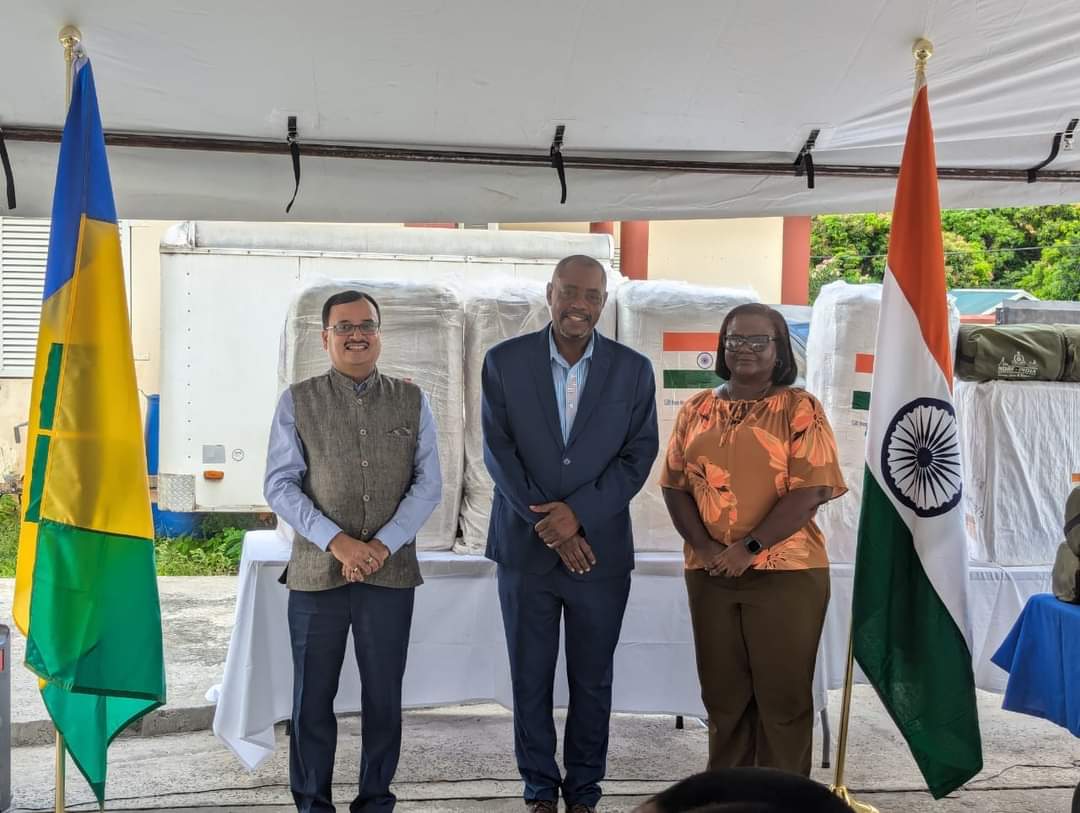 Left to Right H.E Subhash Prasad Gupta, Hon. Frederick Stephenson, Ms. Michelle Forbes - Director, NEMO